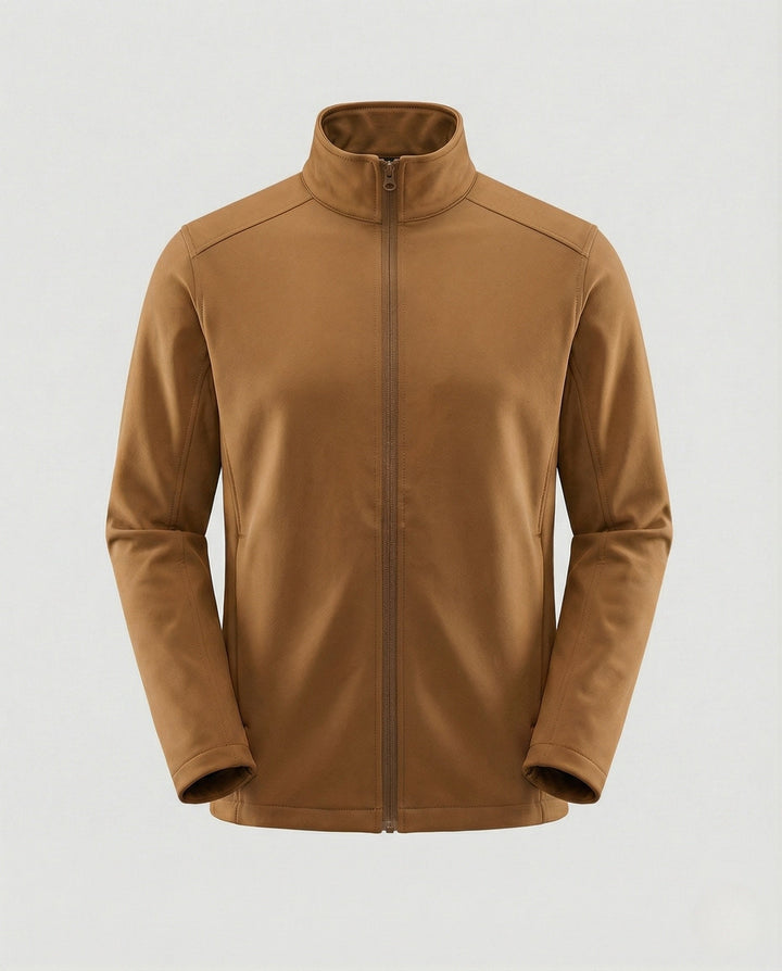 Damen Winterjacke hüftlang mit Stehkragen in Braun
