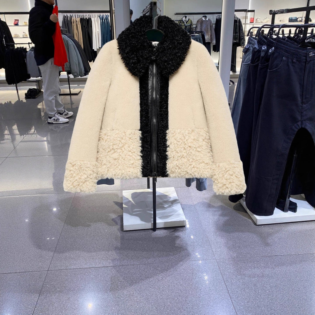Damen Winterjacke im Blouson-Schnitt mit Kunstfellkragen