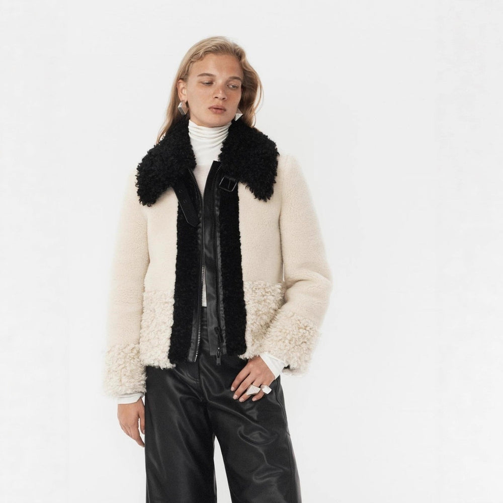 Damen Winterjacke im Blouson-Schnitt mit Kunstfellkragen (2)