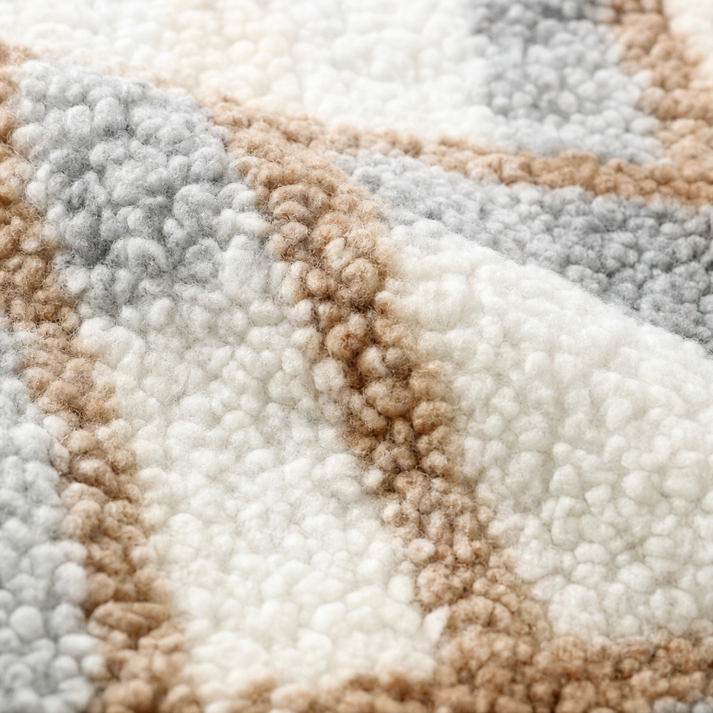 Damen Winterjacke im Karo-Muster mit Sherpa (6)