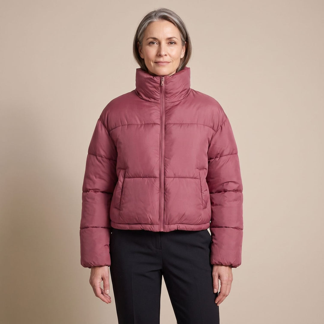 Damen Winterjacke im Kurzschnitt mit Stehkragen