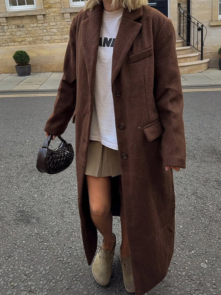 Damen Winterjacke im Teddy-Look mit Oversized-Schnitt in Braun