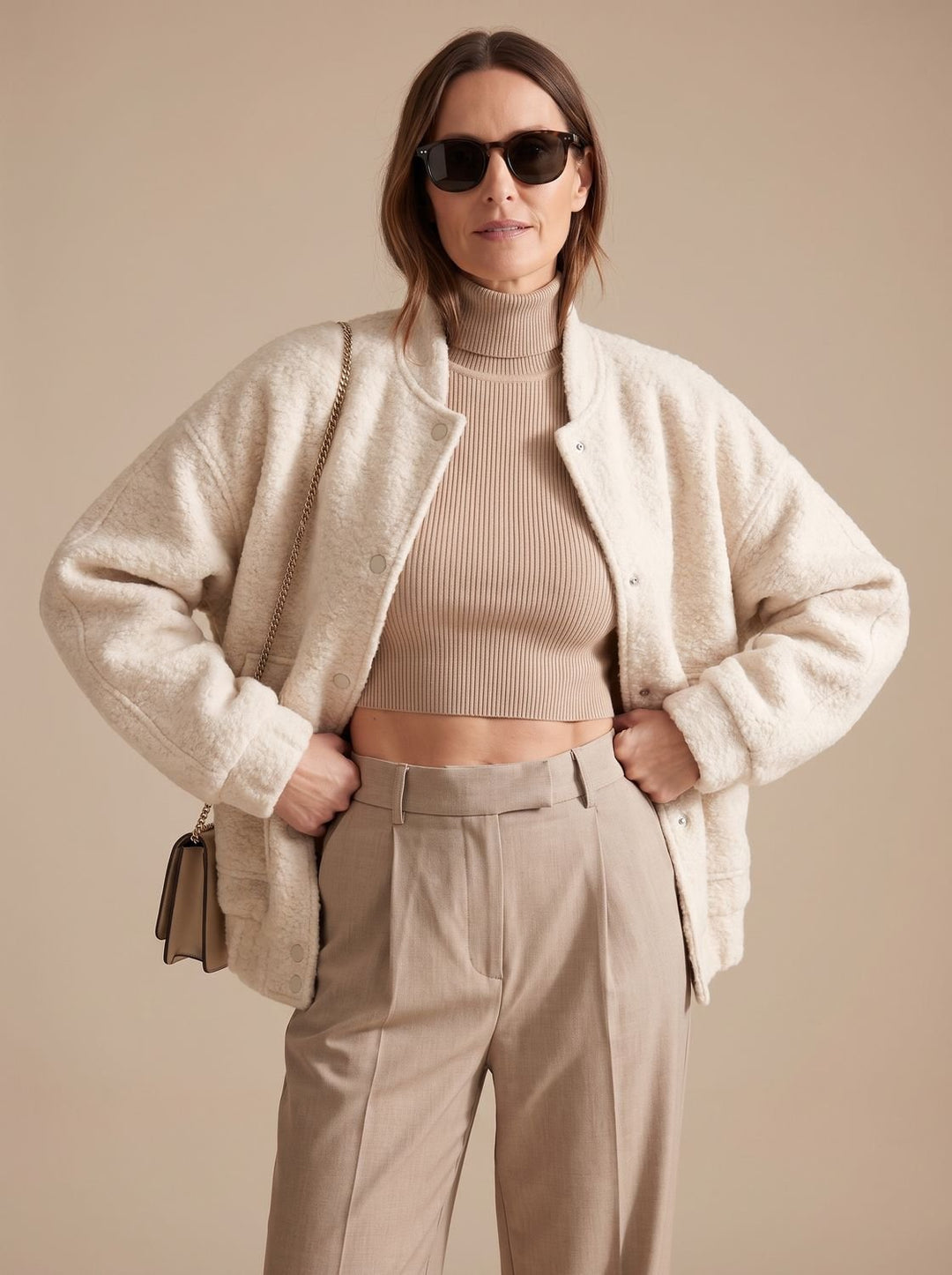 Damen Winterjacke im Teddystil Oversized (7)