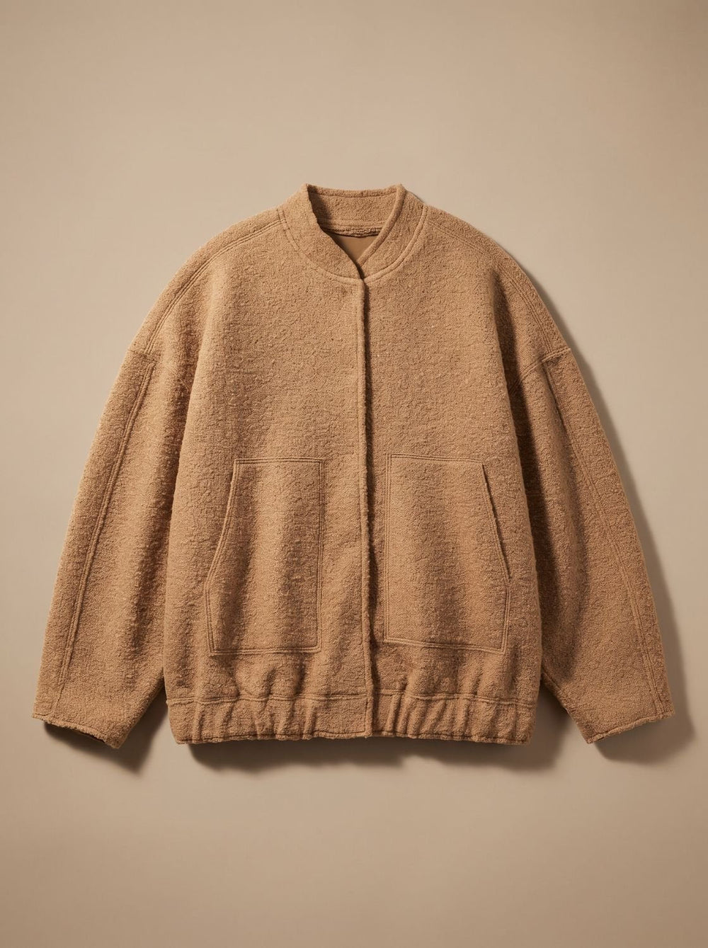 Damen Winterjacke im Teddystil Oversized in Braun