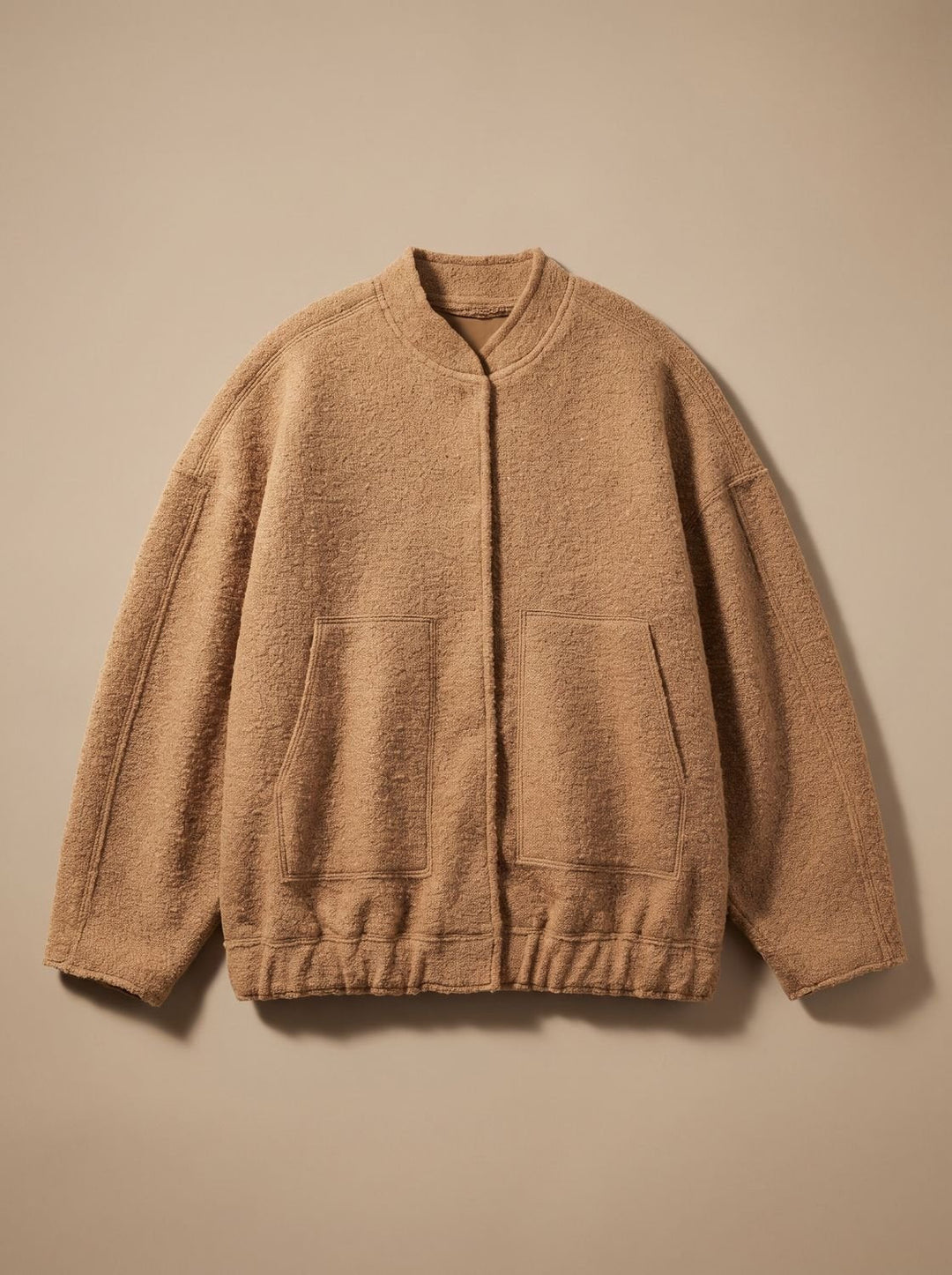 Damen Winterjacke im Teddystil Oversized in Braun