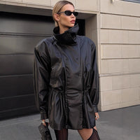 Emilia | Damen Winterjacke im Urban-Stil aus Kunstleder