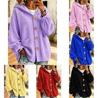 Nele | Damen Winterjacke im Waffelstrick mit Kapuze