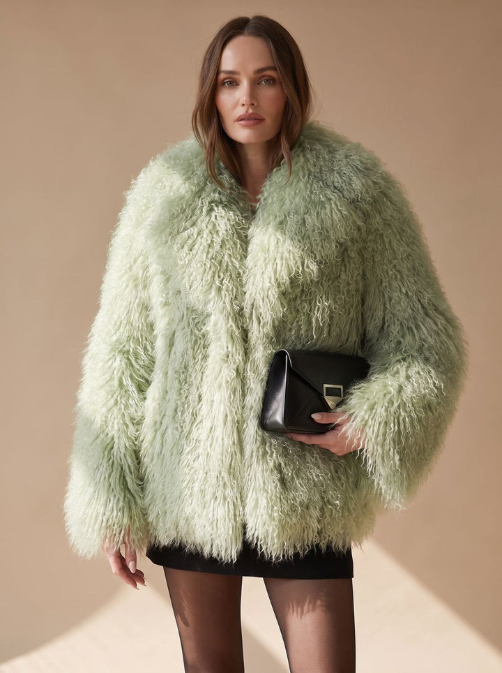 Damen Winterjacke Kurz aus Kunstfell (7)