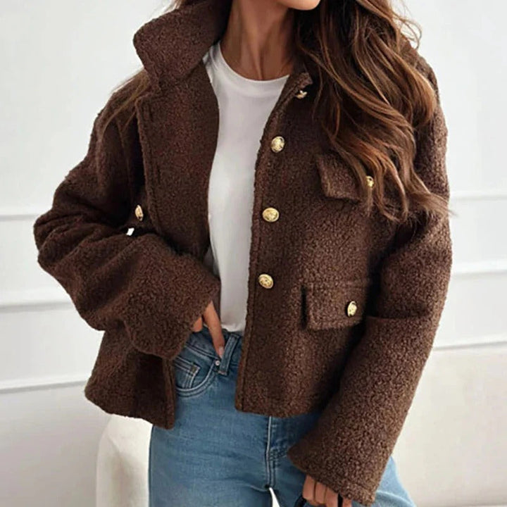 Damen Winterjacke kurz strukturiert elegant (4)