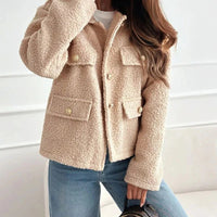 Lara | Damen Winterjacke kurz strukturiert elegant