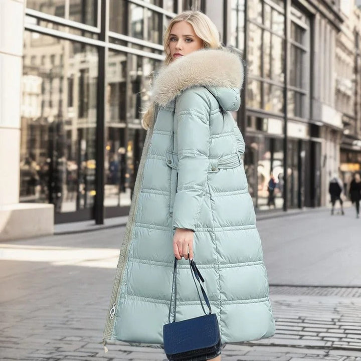 Damen Winterjacke lang mit Stehkragen (13)