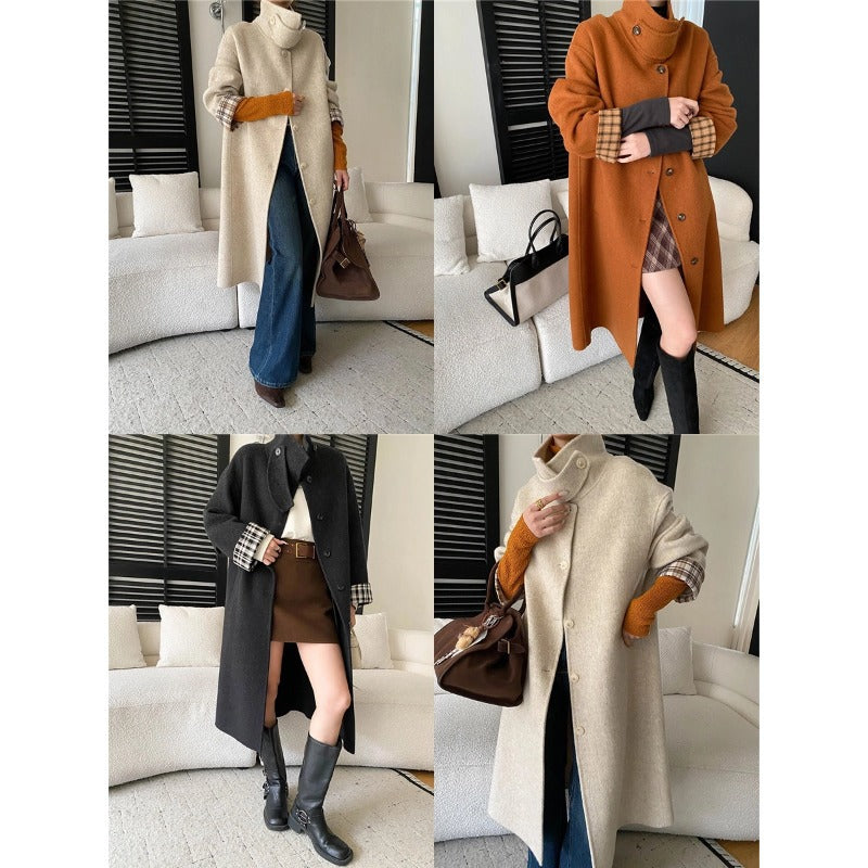 Damen Winterjacke Langer Schnitt aus Wolle (5)