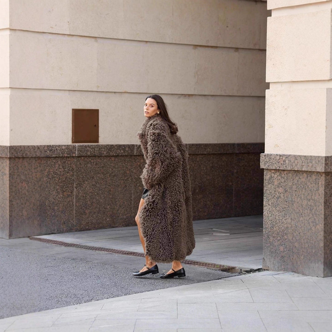 Damen Winterjacke Maxilänge im Teddy-Look (4)