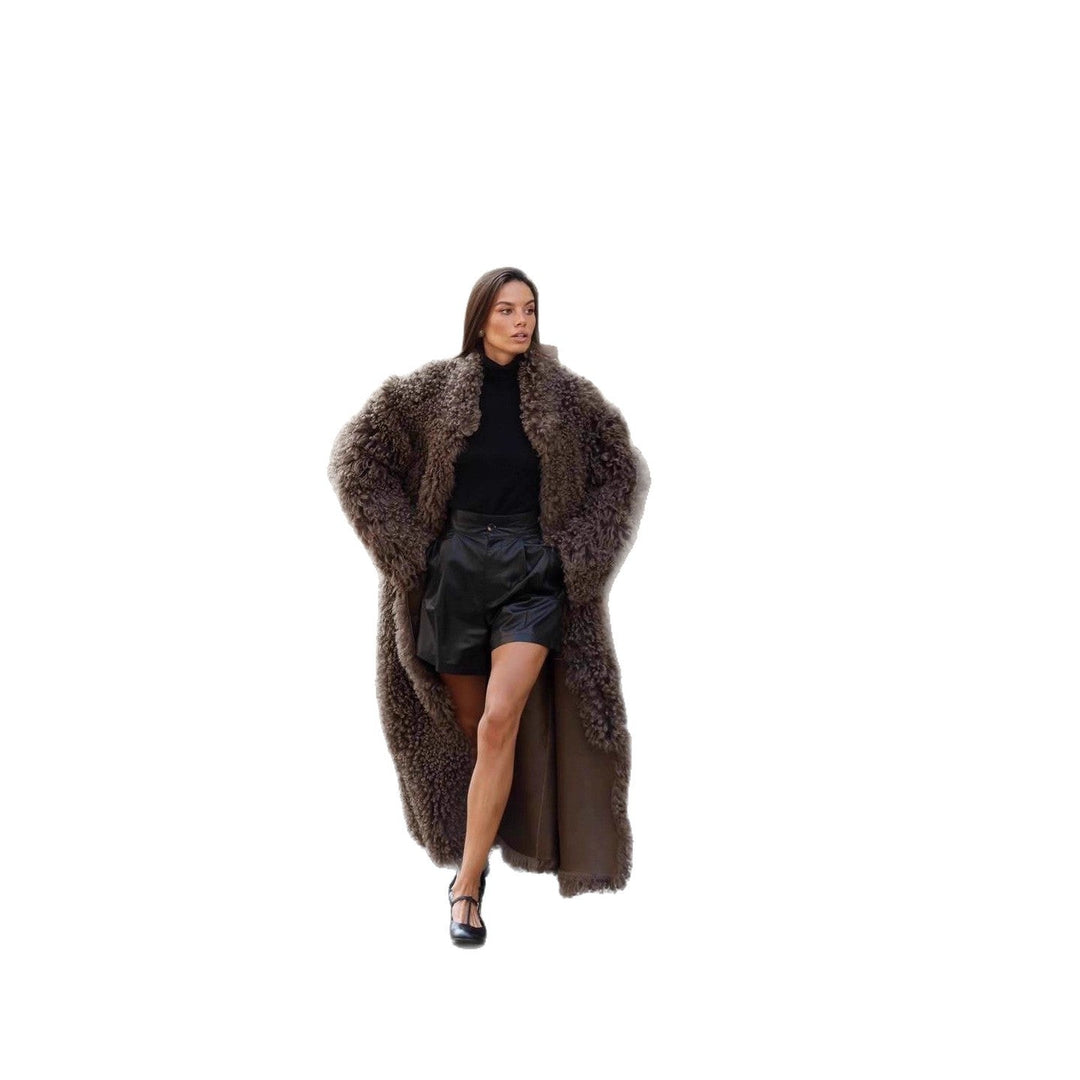 Damen Winterjacke Maxilänge im Teddy-Look (5)