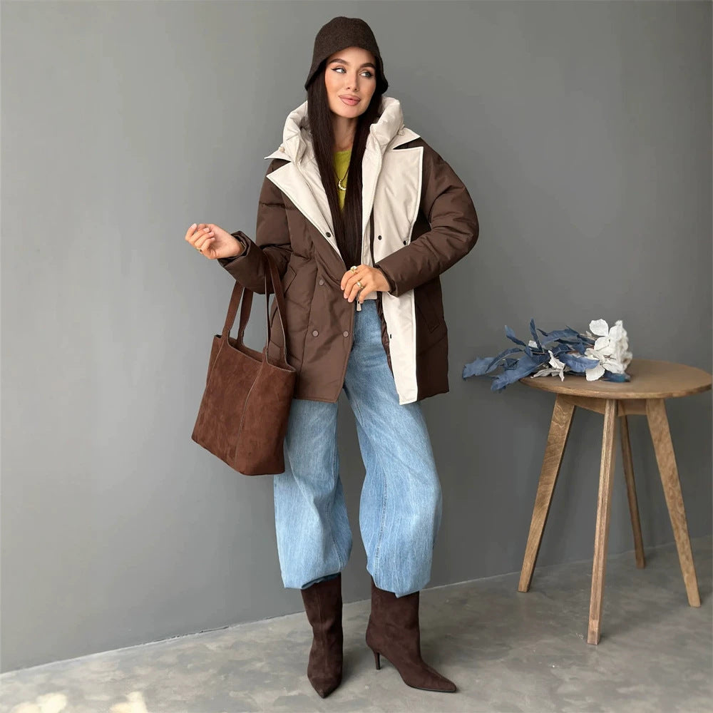 Damen Winterjacke mit abnehmbarer Steppweste zum Schichten (4)