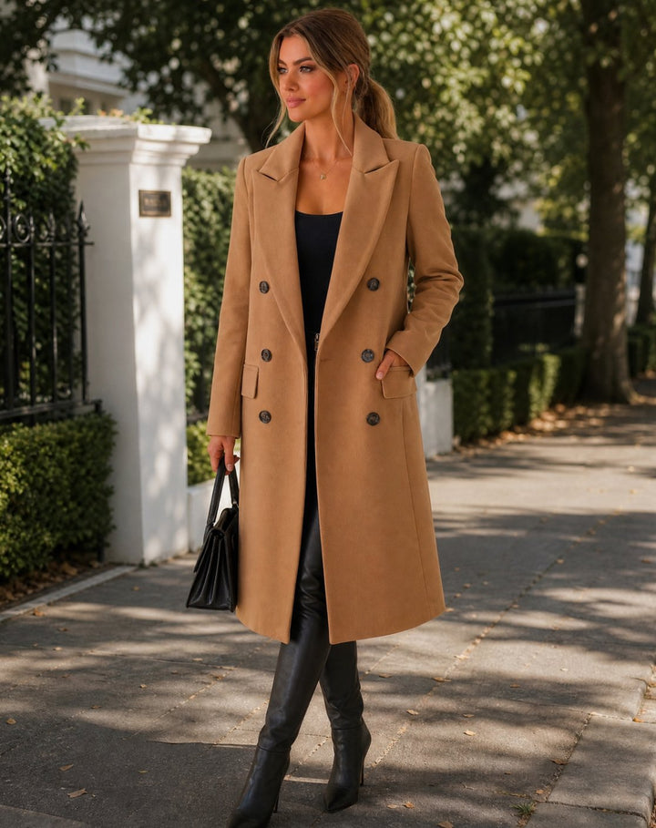 Damen Winterjacke mit Doppelreiher für Büro