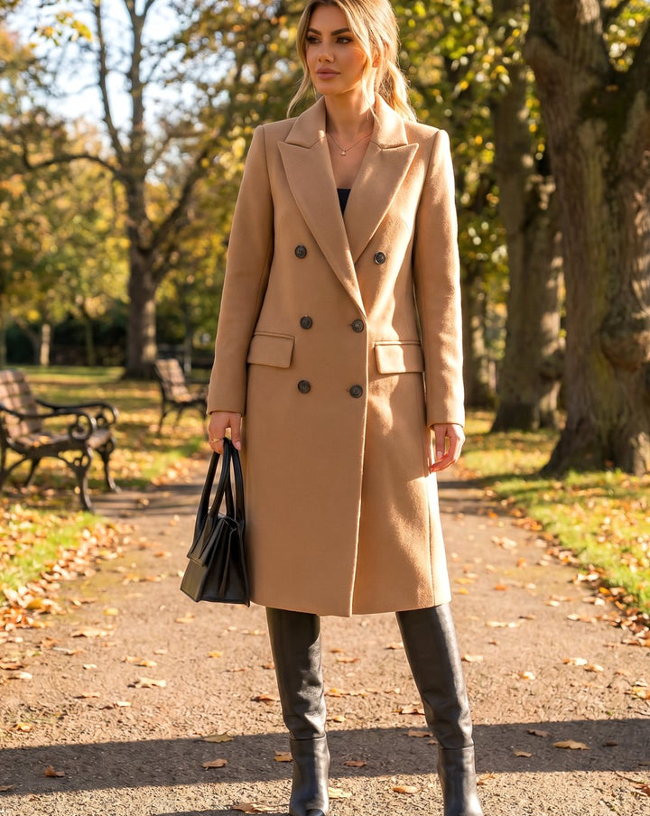 Damen Winterjacke mit Doppelreiher für Büro (2)