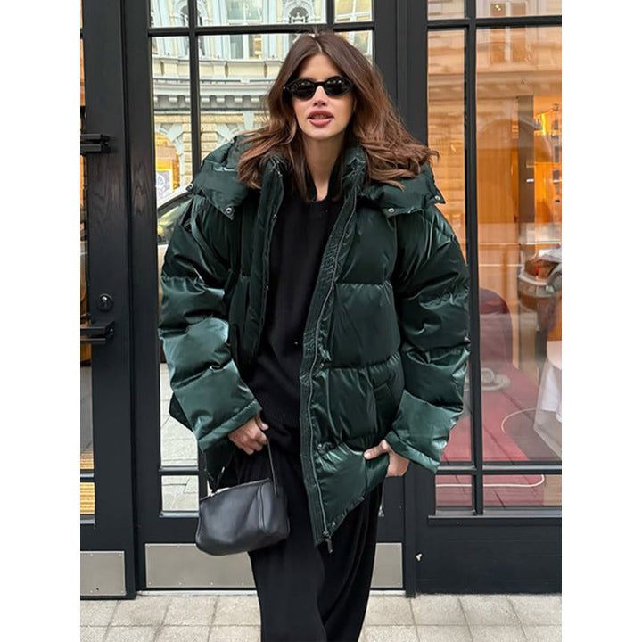 Damen Winterjacke mit Glanzfinish und Taillenakzent (4)