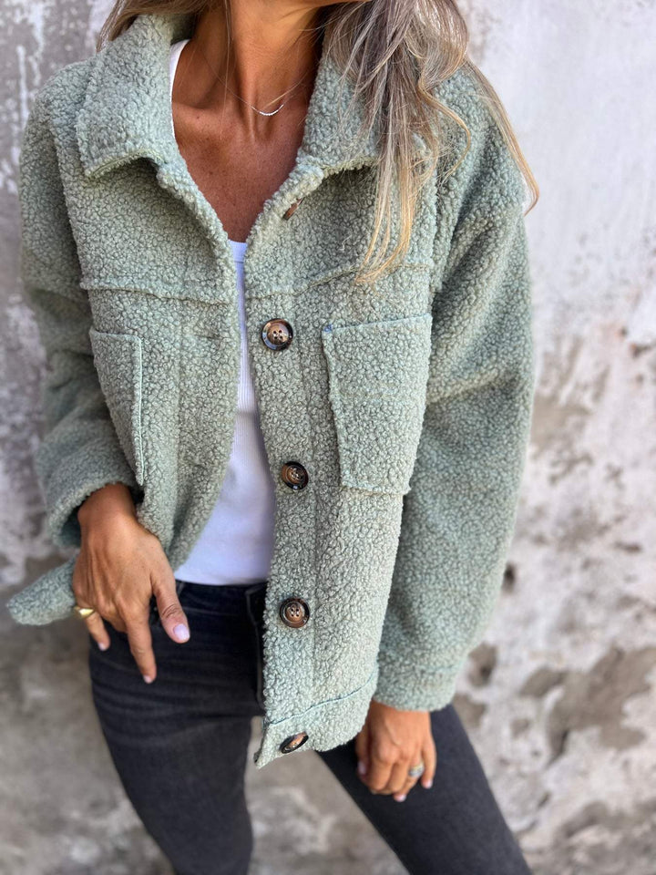 Damen Winterjacke mit Innenfutter für den Alltag in Grün