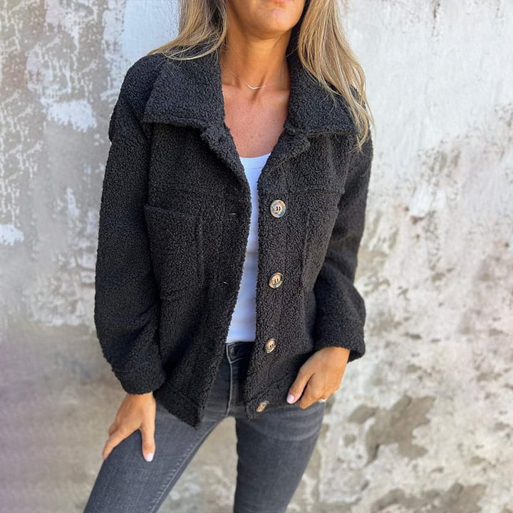 Damen Winterjacke mit Innenfutter für den Alltag in Schwarz