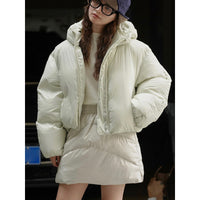 Lea | Damen Winterjacke mit Kapuze Boxy-Schnitt
