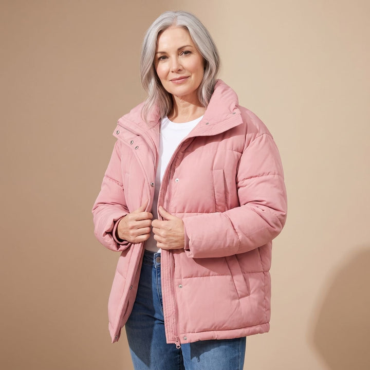 Damen Winterjacke mit Kapuze für Reisen (13)