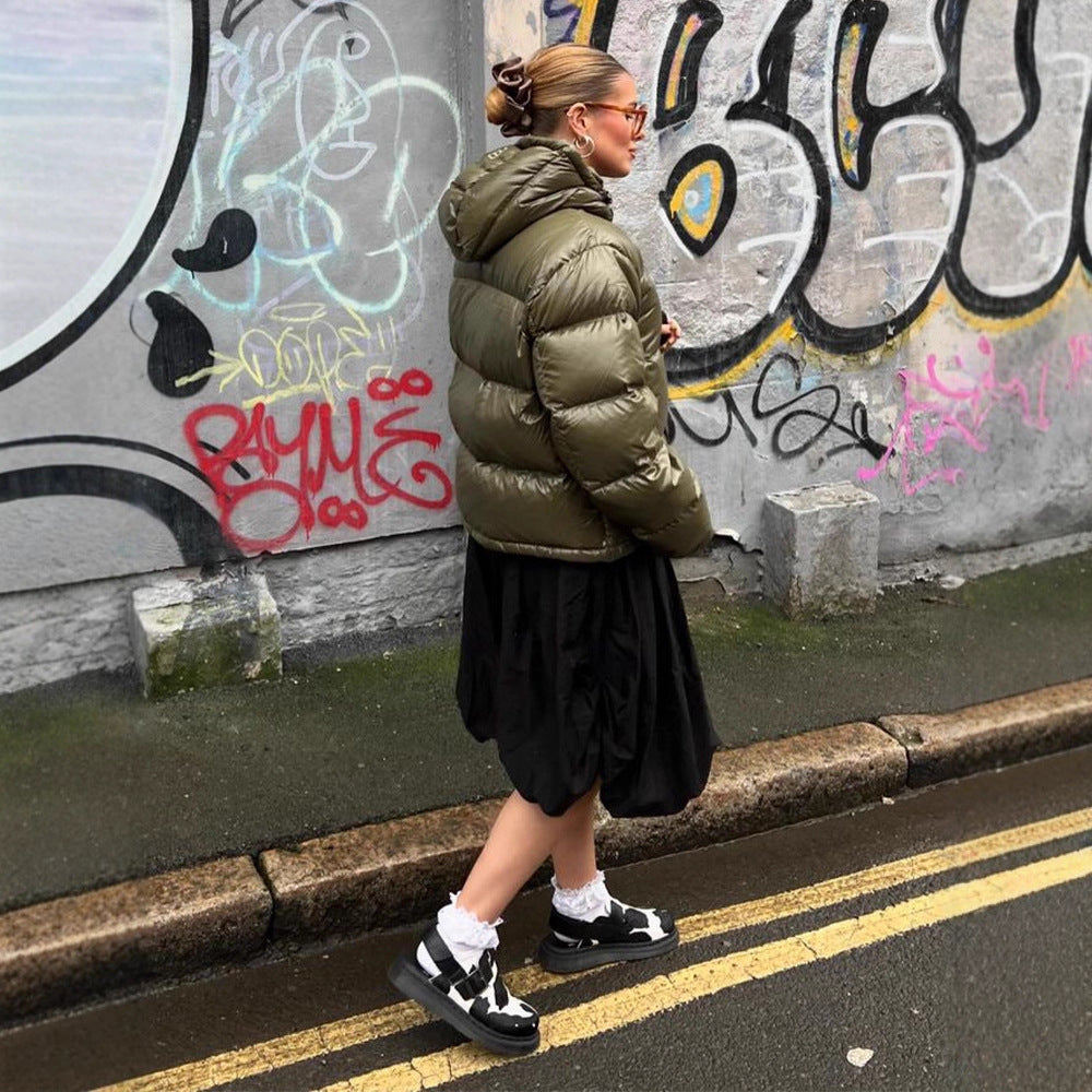 Damen Winterjacke mit Kapuze im Boxy-Stil (2)