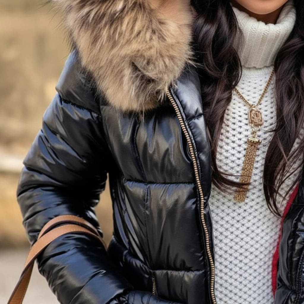 Damen Winterjacke mit Kapuze, wasserdicht (3)