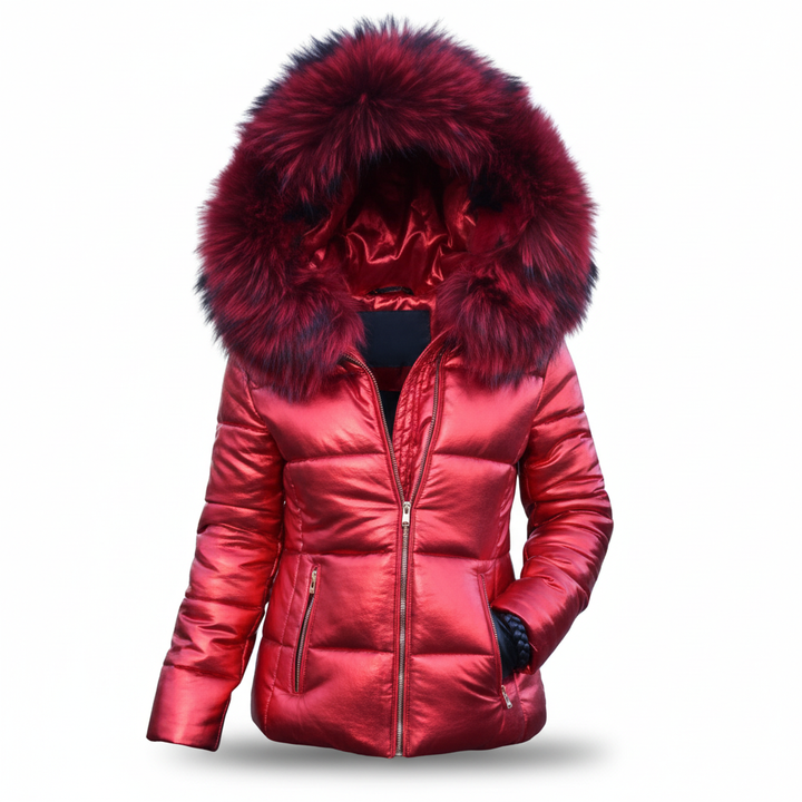 Damen Winterjacke mit Kapuze, wasserdicht in Fäulnis