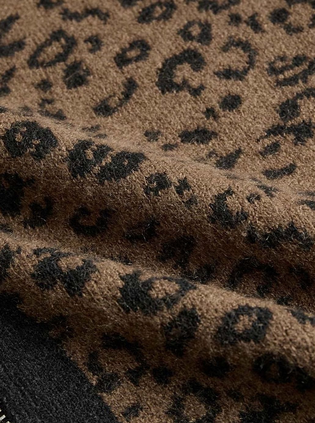 Damen Winterjacke mit Leopardenmuster und Reißverschluss (8)