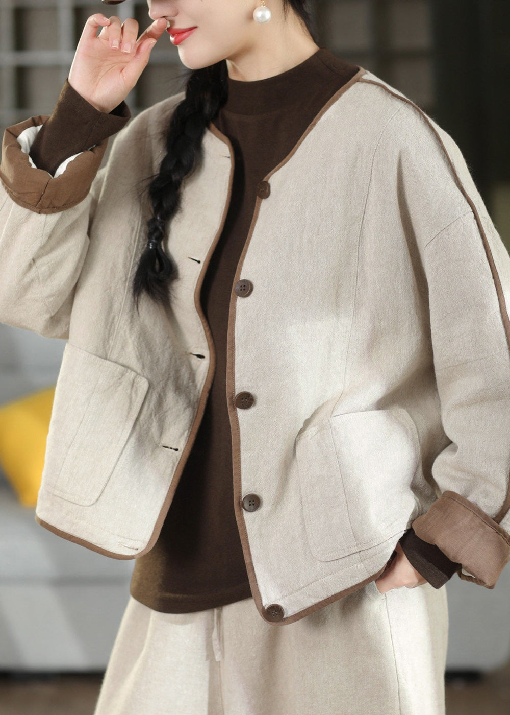 Damen Winterjacke mit Lockerer Passform und Steppung (2)