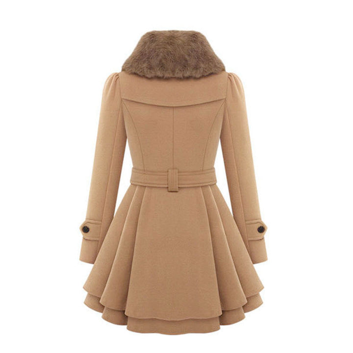 Damen Winterjacke mit Pelzkragen im Vintage-Stil (3)