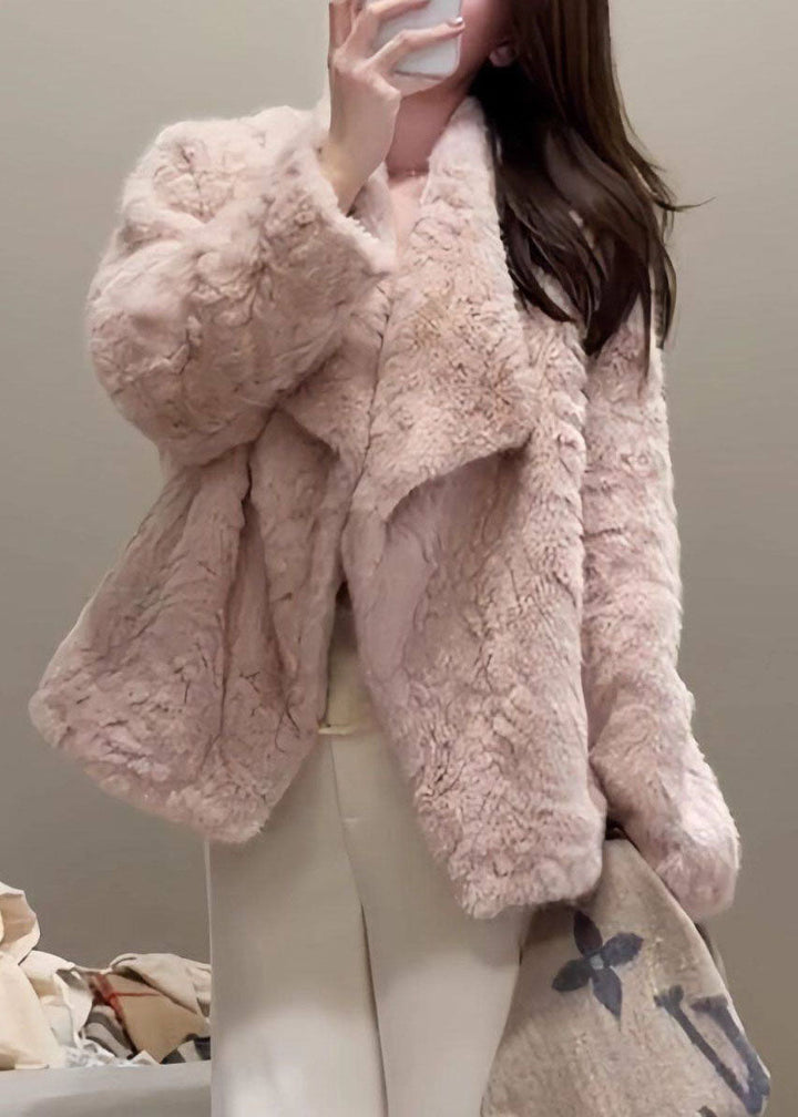 Damen Winterjacke mit Stehkragen im Oversized-Stil in Rosa 4