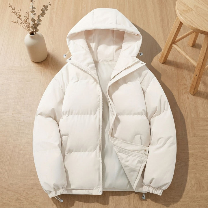 Damen Winterjacke mit Steppoptik für kalte Tage in Weiß