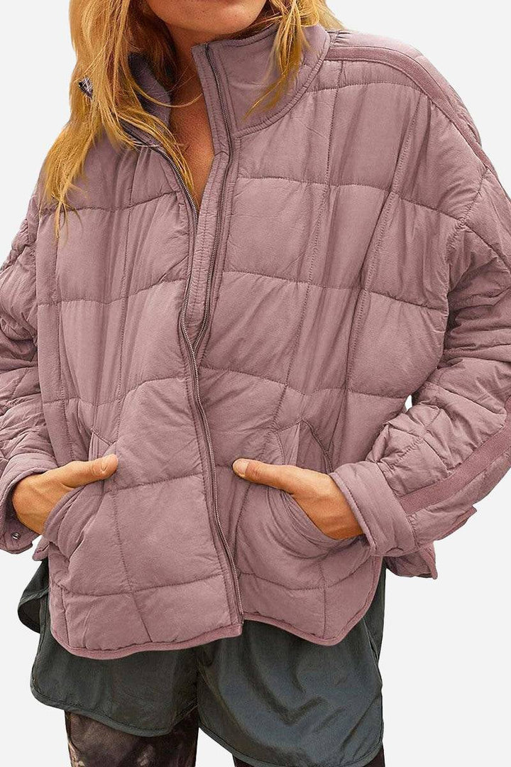 Damen Winterjacke mit Steppung für Übergangstage in Rosa