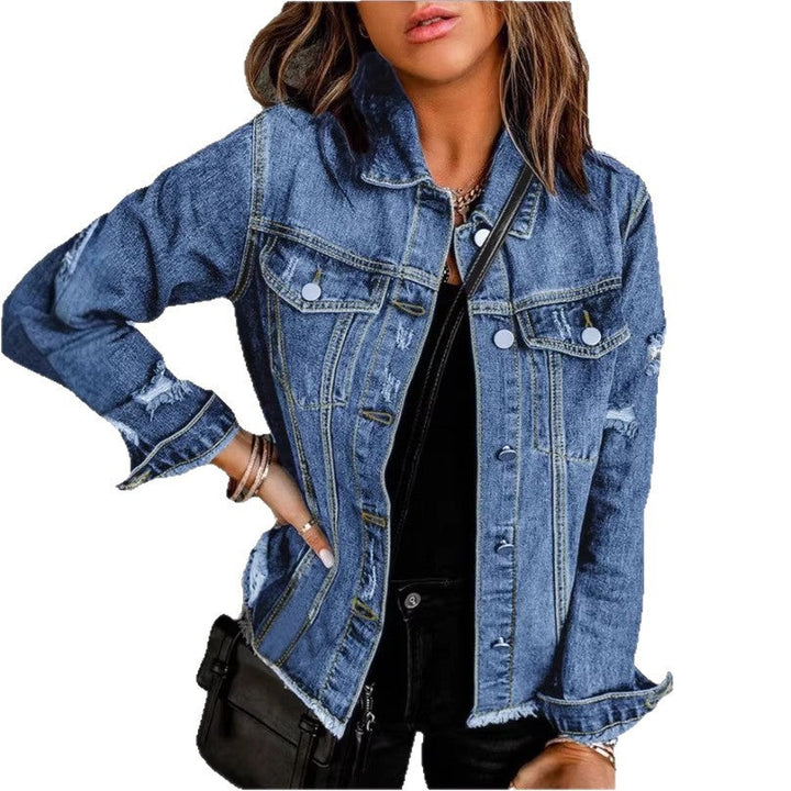 Damen Winterjacke mit Used-Look und Destroyed-Details (5)