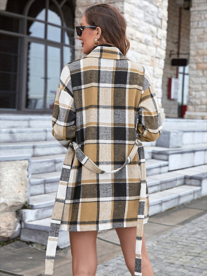 Damen Winterjacke mit verstellbarem Taillengürtel für Büro (2)