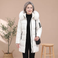 Hannah | Damen Winterjacke Mittellang Gesteppte Kapuze