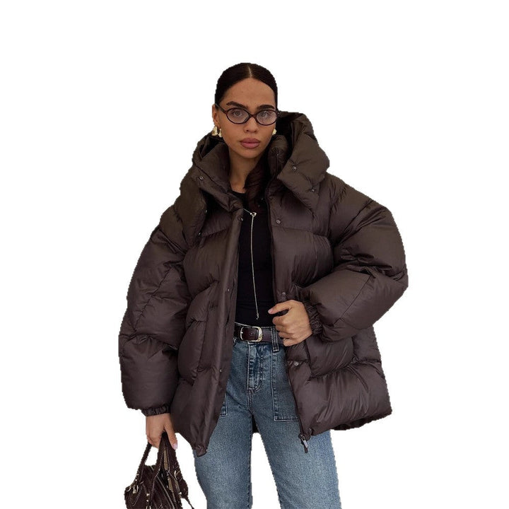 Damen Winterjacke Oversize mit Schalkragen (5)