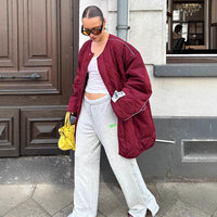 Ella | Damen Winterjacke Oversize mit Steppdesign