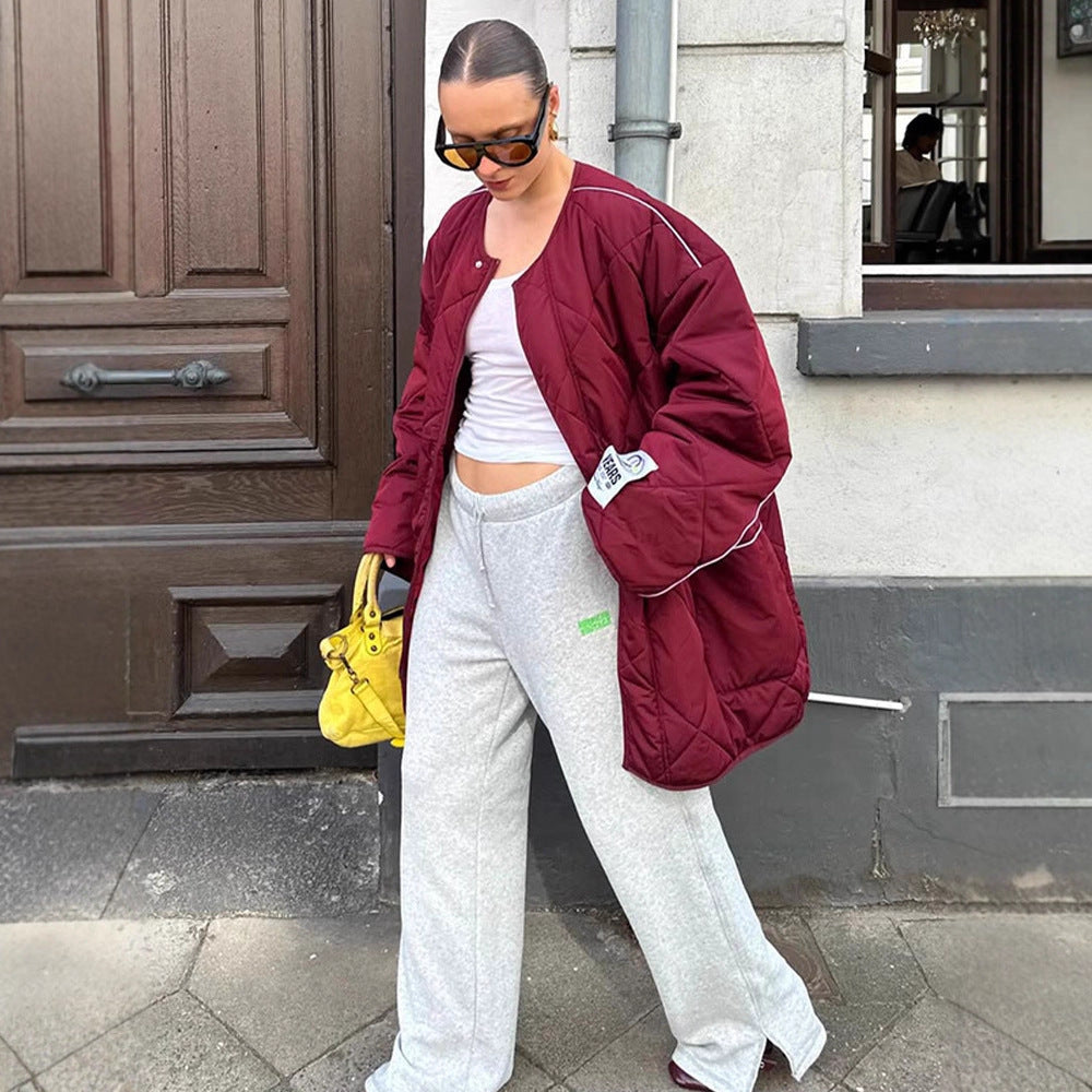 Damen Winterjacke Oversize mit Steppdesign (4)