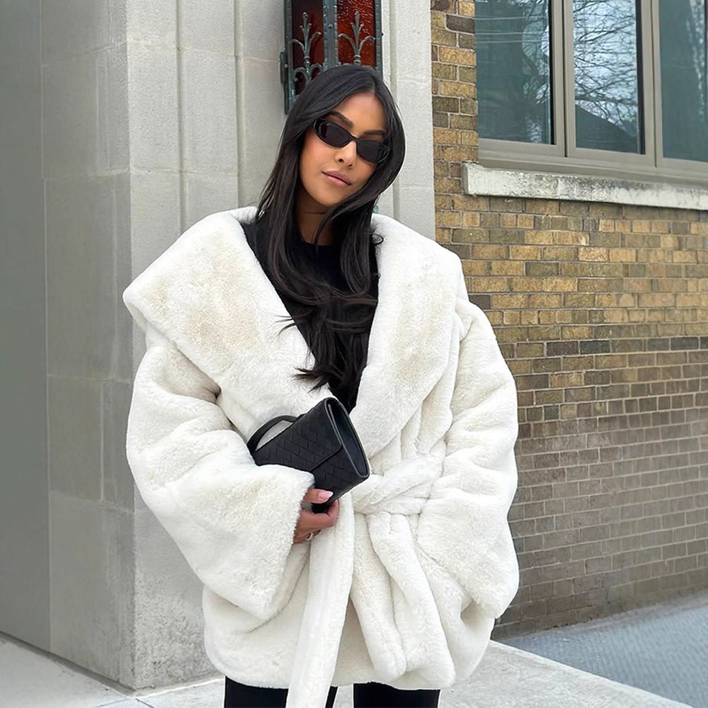 Damen Winterjacke Oversize mit weichem Schalkragen