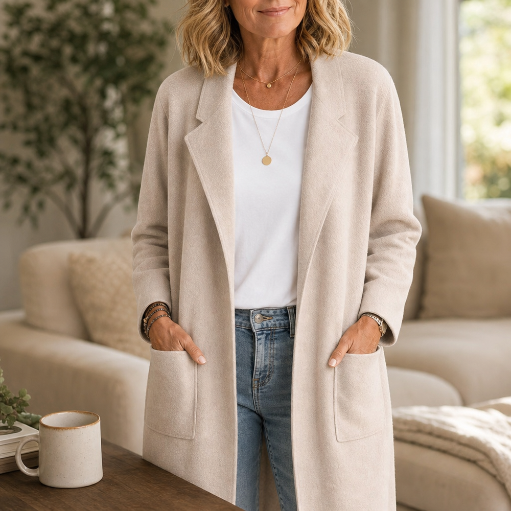 Damen Winterjacke Oversize mit Wolloptik (2)