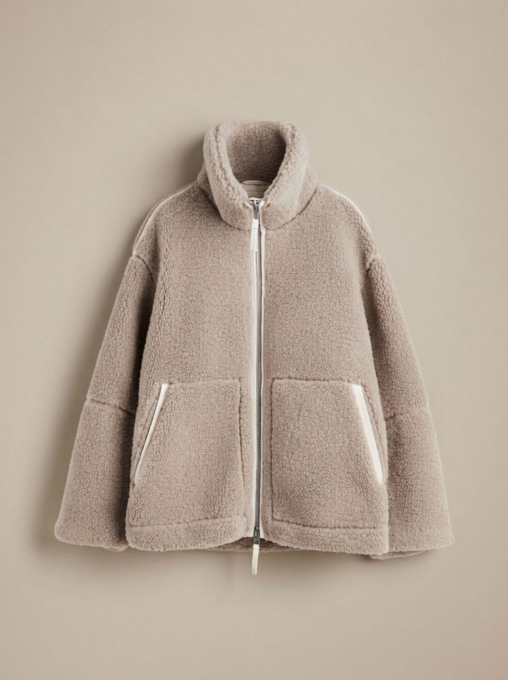 Damen Winterjacke Oversized im Teddy-Stil (5)