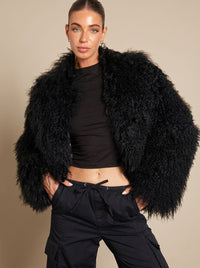 Mila | Damen Winterjacke Oversized im Teddy-Stil