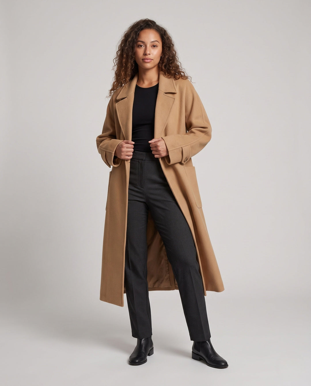 Damen Winterjacke Oversized mit breitem Reverskragen