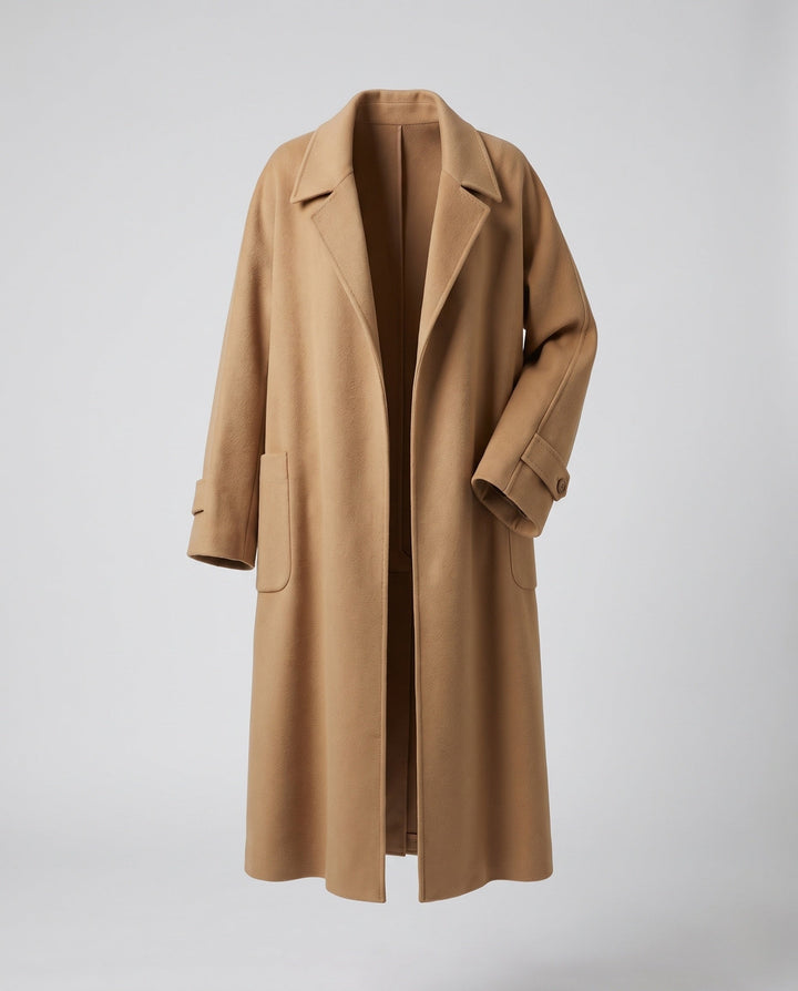 Damen Winterjacke Oversized mit breitem Reverskragen in Braun