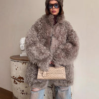 Matilda | Damen Winterjacke Teddy-Kunstfell im Oversized-Schnitt
