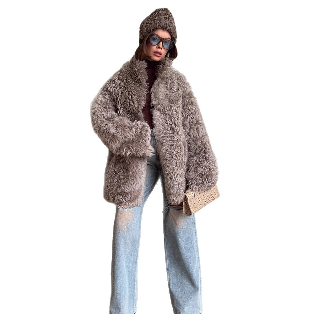 Damen Winterjacke Teddy-Kunstfell im Oversized-Schnitt (5)