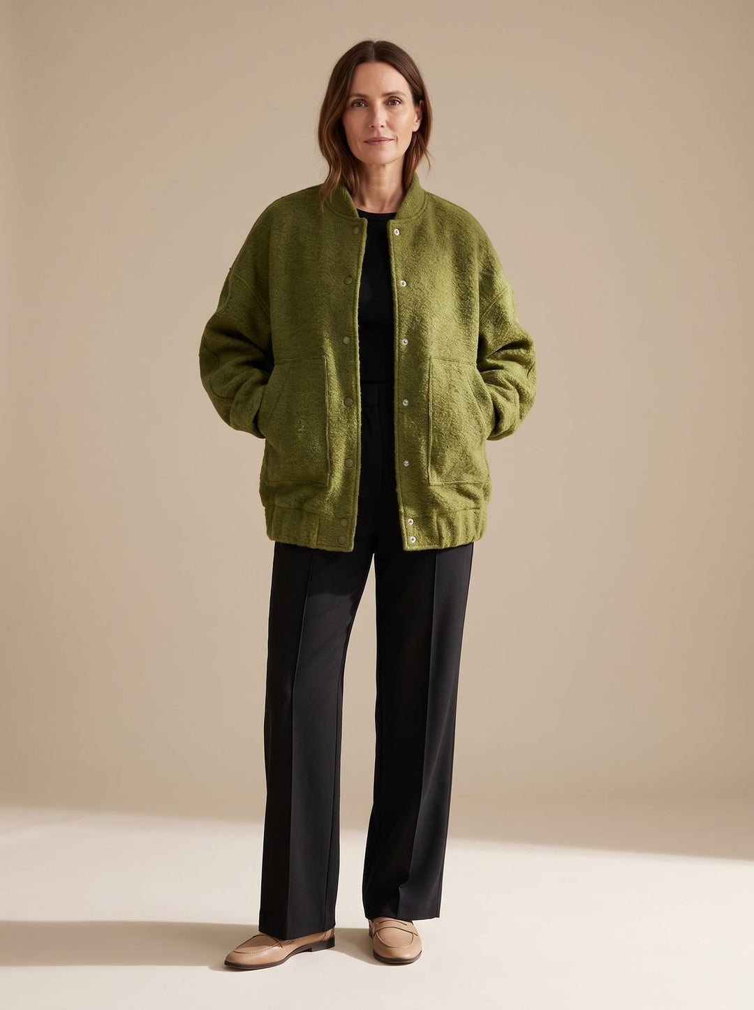 Damen Winterjacke Teddy mit gemütlichem Rundhals